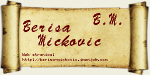 Beriša Micković vizit kartica